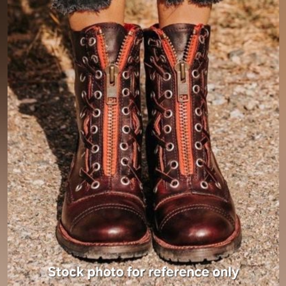 FB Liverpool Lace Up Zipper Ankle Boots
